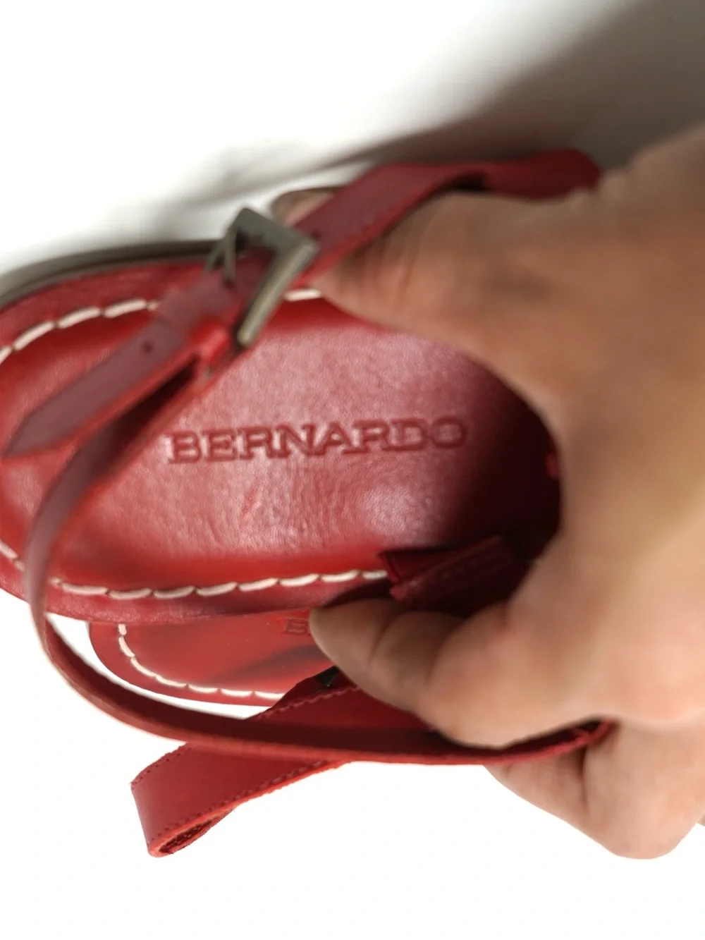 Bernardo Women's Tia Slip On Sandal Red Size 8.5 M